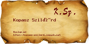 Kopasz Szilárd névjegykártya
