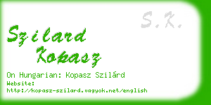 szilard kopasz business card